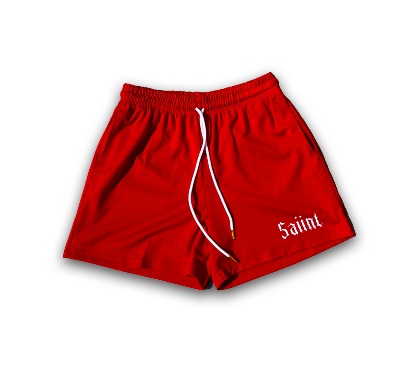 Saiint Red Mesh Shorts