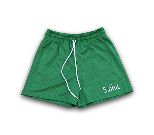 Saiint Green Mesh Shorts