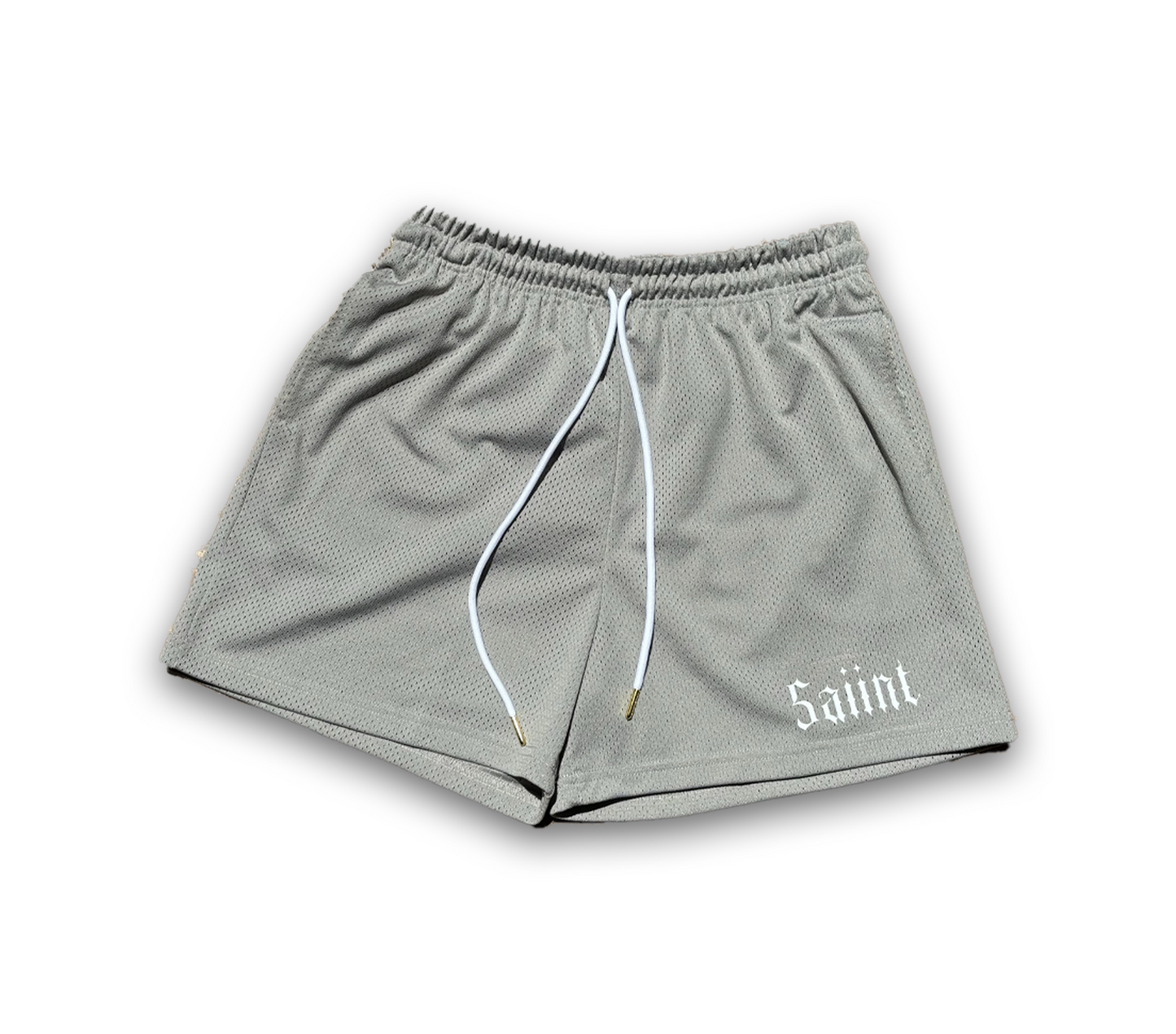 Saiint Grey Mesh Shorts